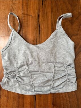 Free People Movement Grey Ruched Tank